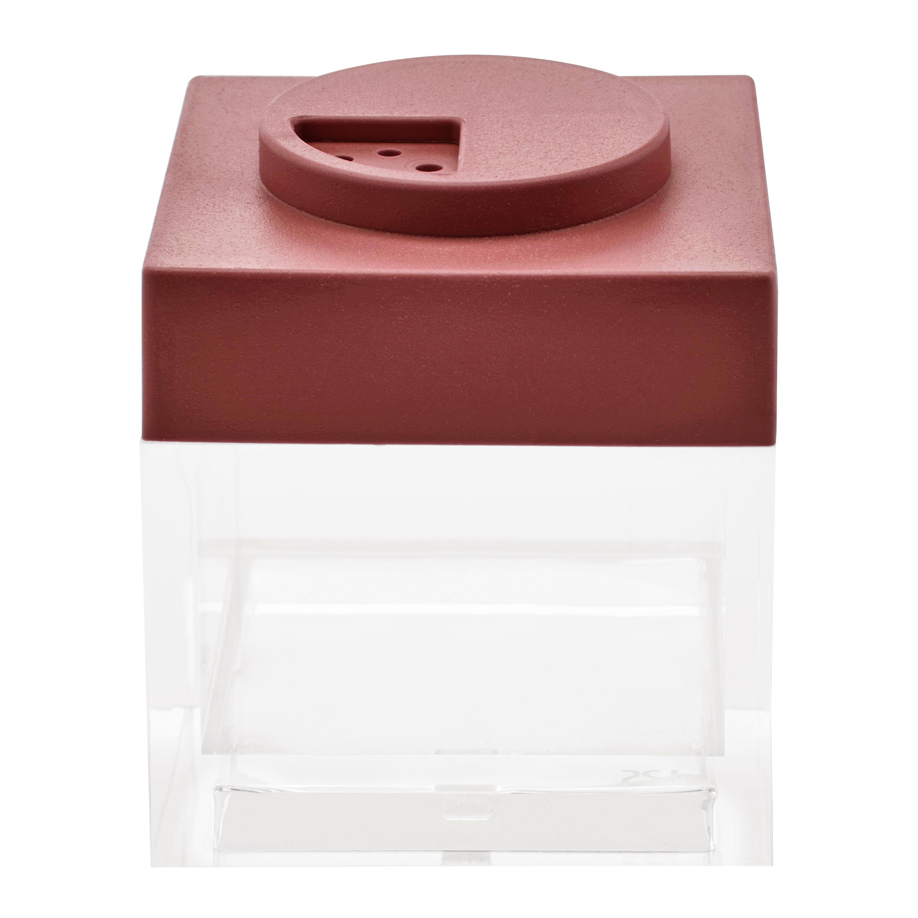 Vorratsdose Adorno in Transparent/Rot ca. 100ml - Transparent/Rot, Kunststoff (5/5/5,5cm)
