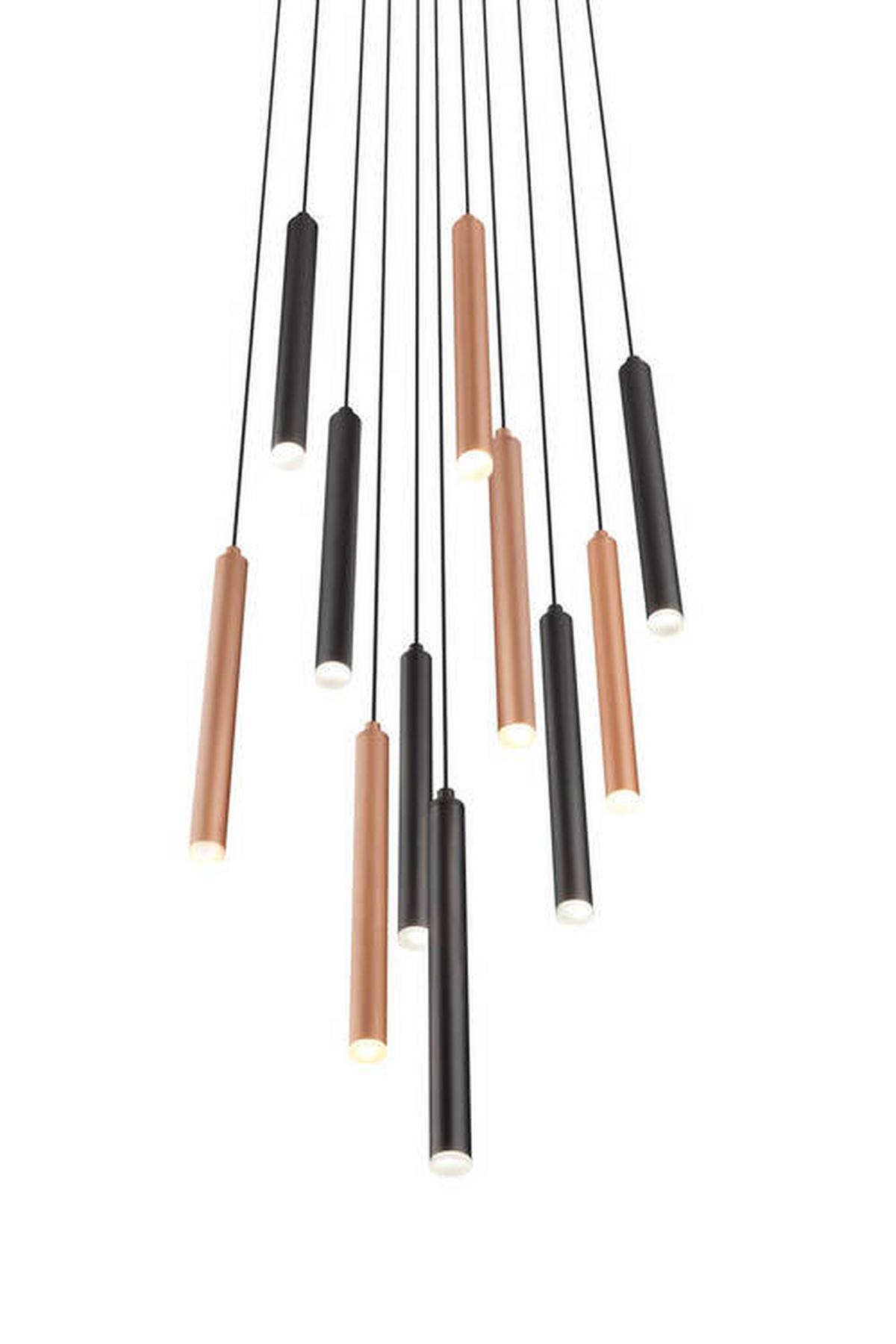 LAMPA WISZĄCA LED CALINA MR32169132 - czarny/biały, Design, tworzywo sztuczne/metal (40/150cm) - Musterring