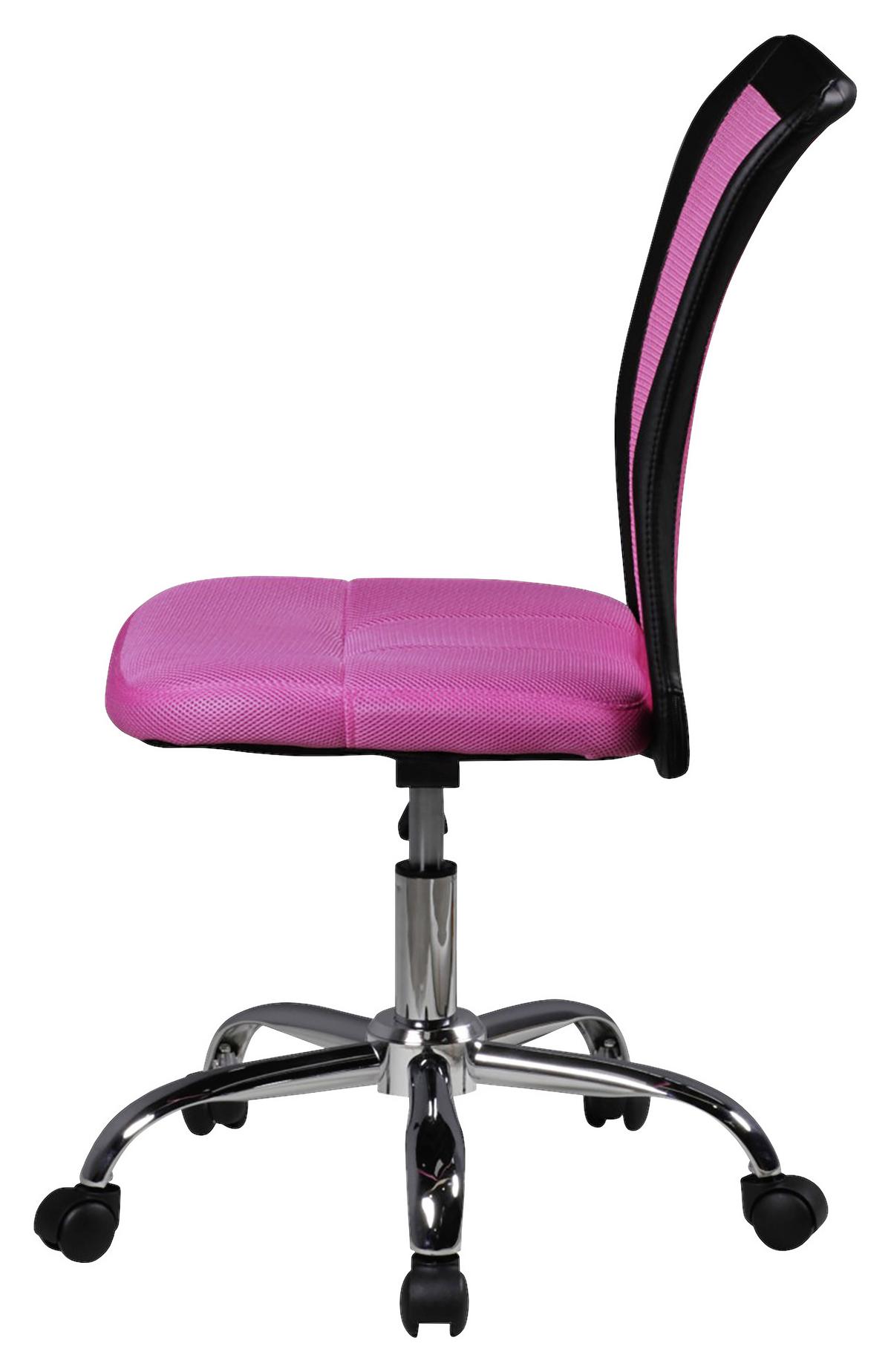 Mladinski Vrtljivi Stol Lukas - barve kroma/pink, Moderno, kovina/umetna masa (60/100/60cm) - MID.YOU