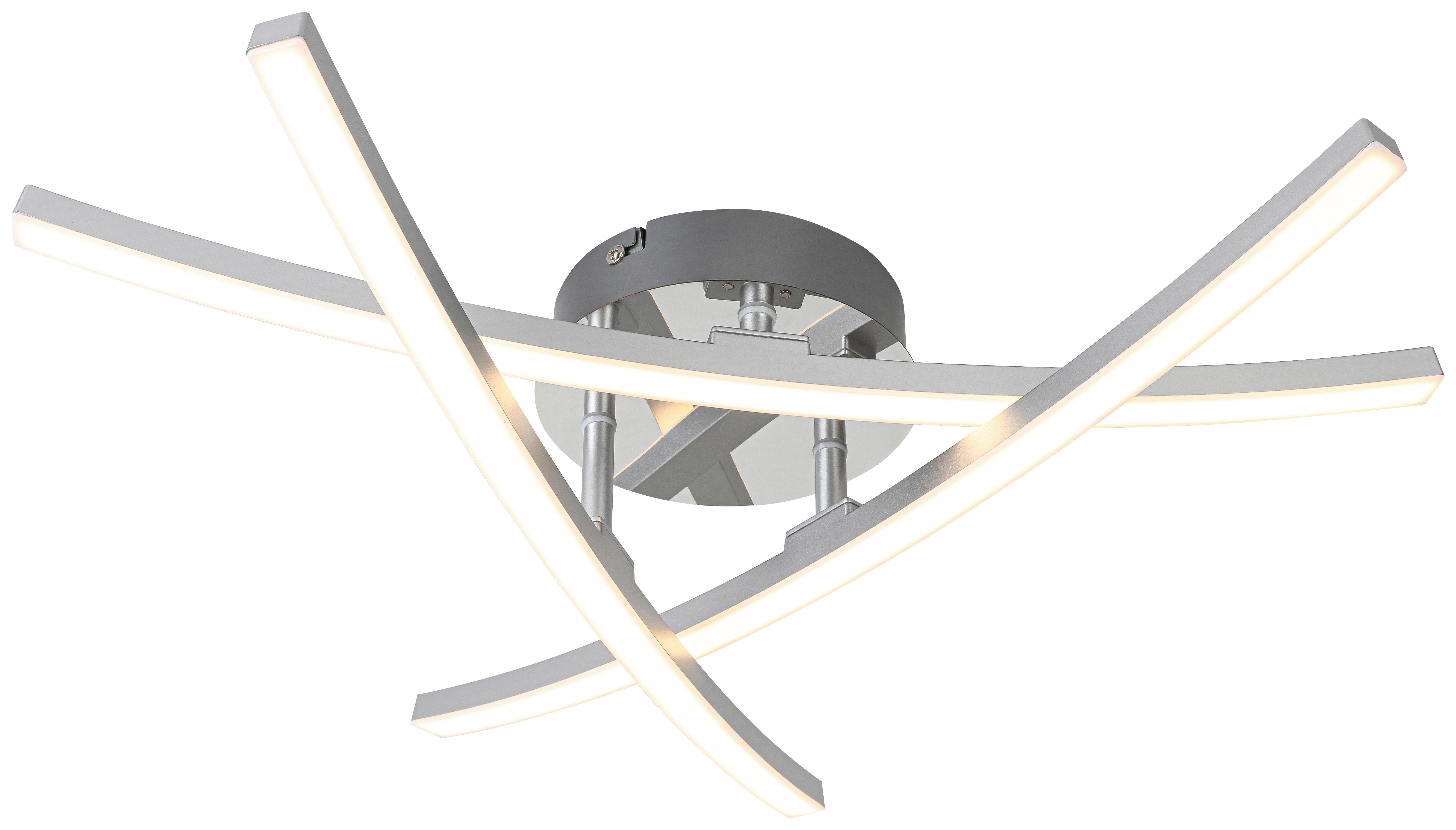 Led-deckenleuchte Silber-/chromfarben Max. 18 W - Chromfarben/Silberfarben, Modern, Kunststoff/Metall (56/11cm) - Mömax