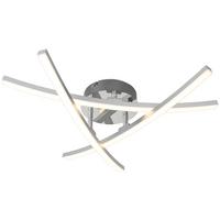 Led-deckenleuchte Silber-/chromfarben Max. 18 W - Chromfarben/Silberfarben, Modern, Kunststoff/Metall (56/11cm) - Mömax