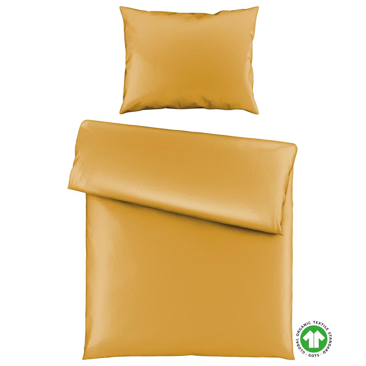 Bettwäsche Bio-Sophia Uni Gelb ca. 140x200cm - Gelb, Natur, Textil (140/200cm) - ecoTree