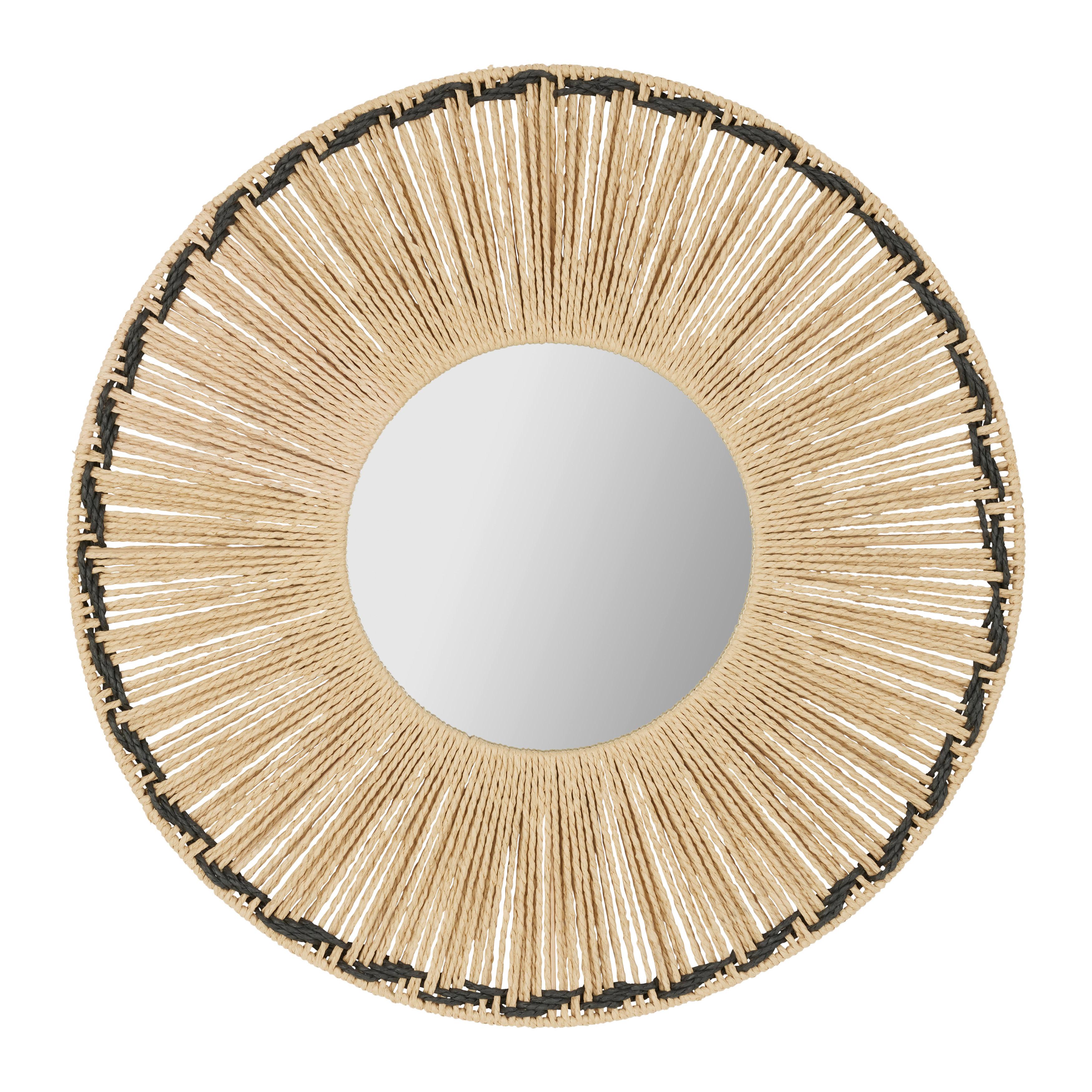 Wandspiegel Korfu Braun - Braun, ROMANTIK / LANDHAUS, Glas/Papier (65/65/1cm) - Premium Living