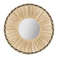 Wandspiegel Korfu Braun - Braun, ROMANTIK / LANDHAUS, Glas/Papier (65/65/1cm) - Premium Living