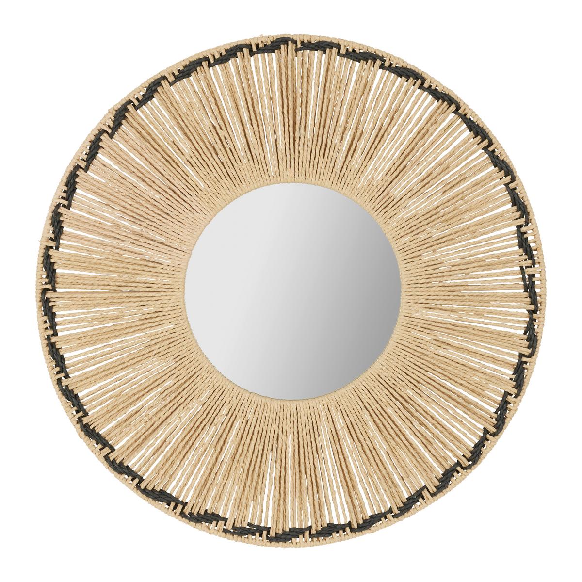 Oglindă de perete KORFU -TREND- - maro, Romantik / Landhaus, sticlă/hârtie (65/65/1cm) - Premium Living