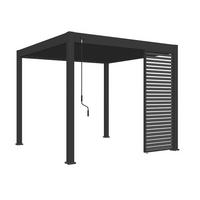 Pavillon-Seitenteil ca. 123x235 cm Anthrazit - Anthrazit, Basics, Metall (123/235/10cm) - Gardenson