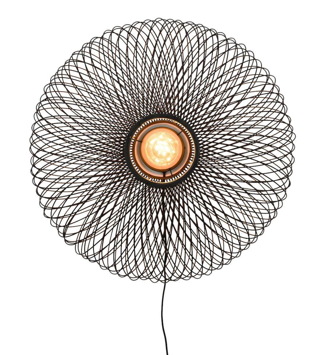 Stenska Svetilka Cango, Črna, Bambus - črna, Natur, naravni materiali (63/38cm) - Good & Mojo