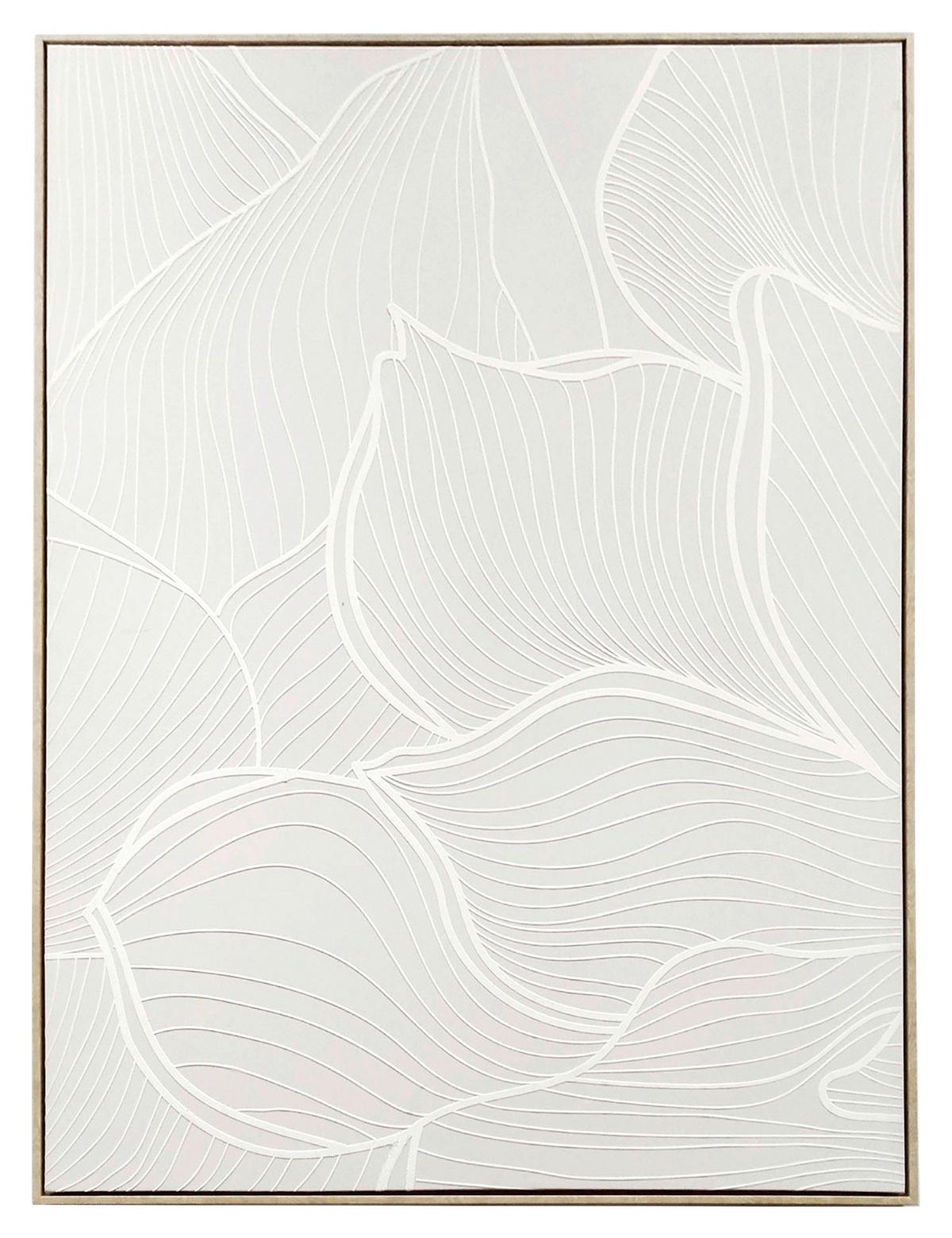 Tablou cu ramă Denise cca. 100x140 cm - alb/culoare natur, plastic/textil (100/140cm) - Premium Living