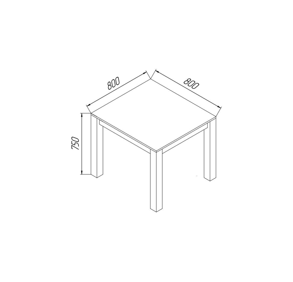 STÓŁ DO JADALNI BILLY - buk twardzielowy, Natur, drewno (80/80/75cm) - Livetastic