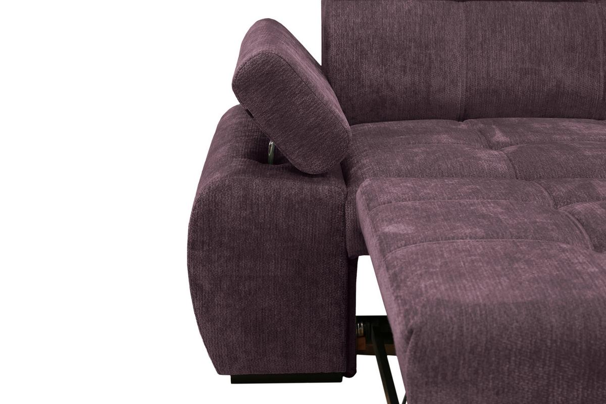Kutna Garnitura Vegas - boje kupine/crna, Design, drvo/tekstil (294/173cm) - Modern Living