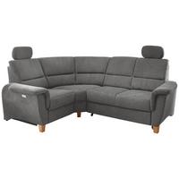 Wohnlandschaft Parole Dunkelgrau Struktur - Wildeiche/Dunkelgrau, KONVENTIONELL, Holz/Textil (186/237cm) - Livetastic