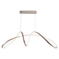 LED-Hängeleuchte Infinity Silberfarben max. 50 Watt - Silberfarben, Design, Metall (92/29/120cm)