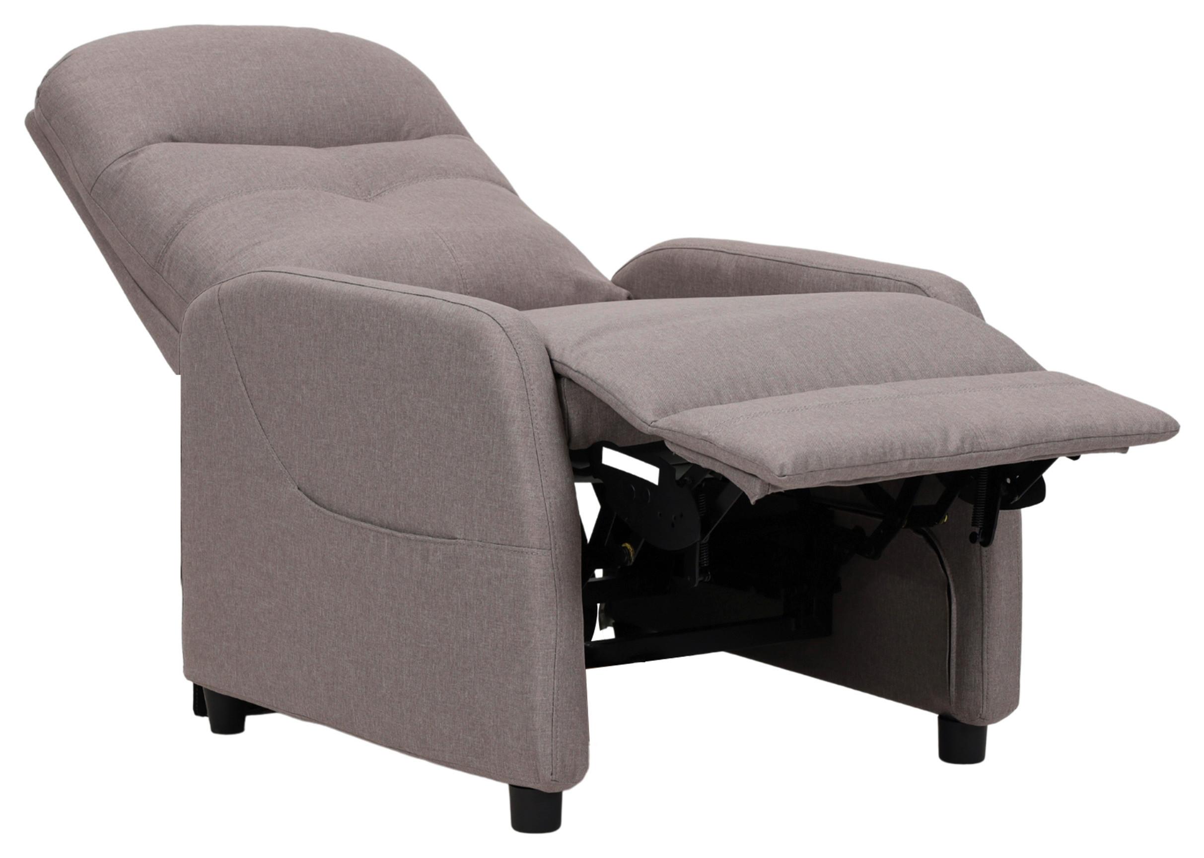 FOTEL TELEWIZYJNY CONG - czarny/taupe, Konventionell, metal/tkanina (74/104/91cm) - MID.YOU