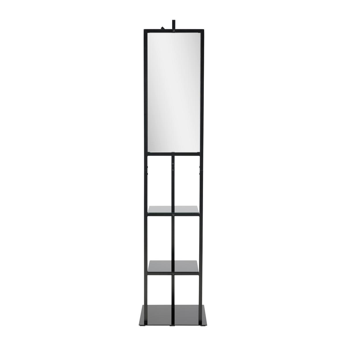 Podna Vješalica Imola - crna, Moderno, staklo/metal (40/182/40cm) - Modern Living
