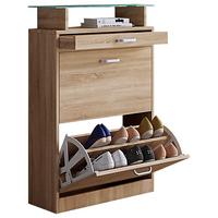 Omara Z Loputami Za Čevlje Braso, Hrast - siva/hrast sonoma, Konvencionalno, umetna masa/leseni material (59/91/22cm) - MID.YOU