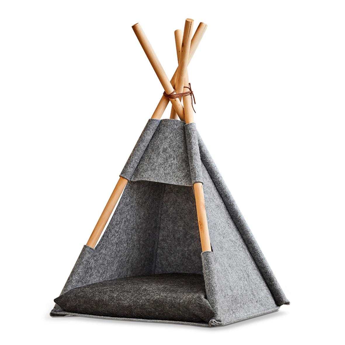 Katzensofa Tipi Katzenzelt Grau - Grau, Basics, Textil (44/42/68cm) - Zeller Present