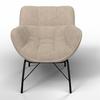 FÅTÖLJ ROBIN - beige/svart, Modern, metall/textil (72/78/81cm) - Bessagi Home