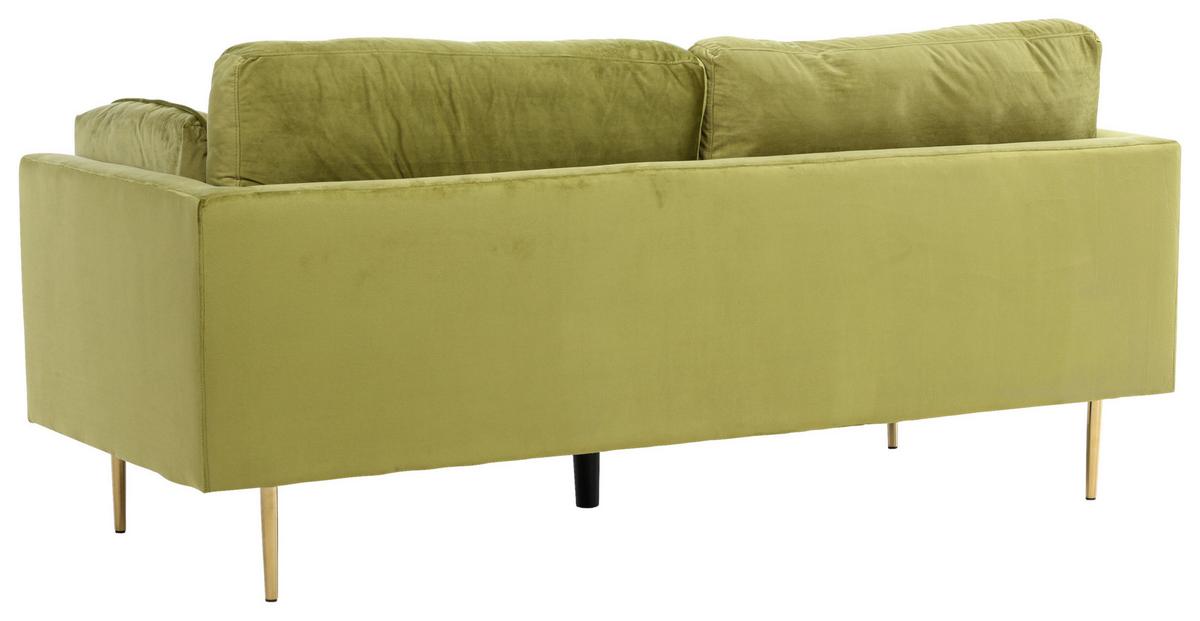 2-SITZER-SOFA BOOM - Goldfarben/Grün, Design, Textil/Metall (203/84/90cm) - Livetastic