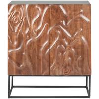 Highboard Desert Walnussfarben/Schwarz - Walnussfarben/Schwarz, Trend, Holz/Metall (100/120/40cm) - P & B