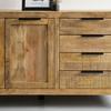 SIDEBOARD EVEREST -EXKLUSIV- - svart/naturfärgad, Natur, metall/trä (160/85/40cm) - Mömax