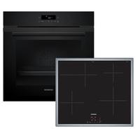 Backofenset PQ223IA00Z - Schwarz, MODERN, Glas/Metall (59,4/59,5/54,8cm) - Siemens