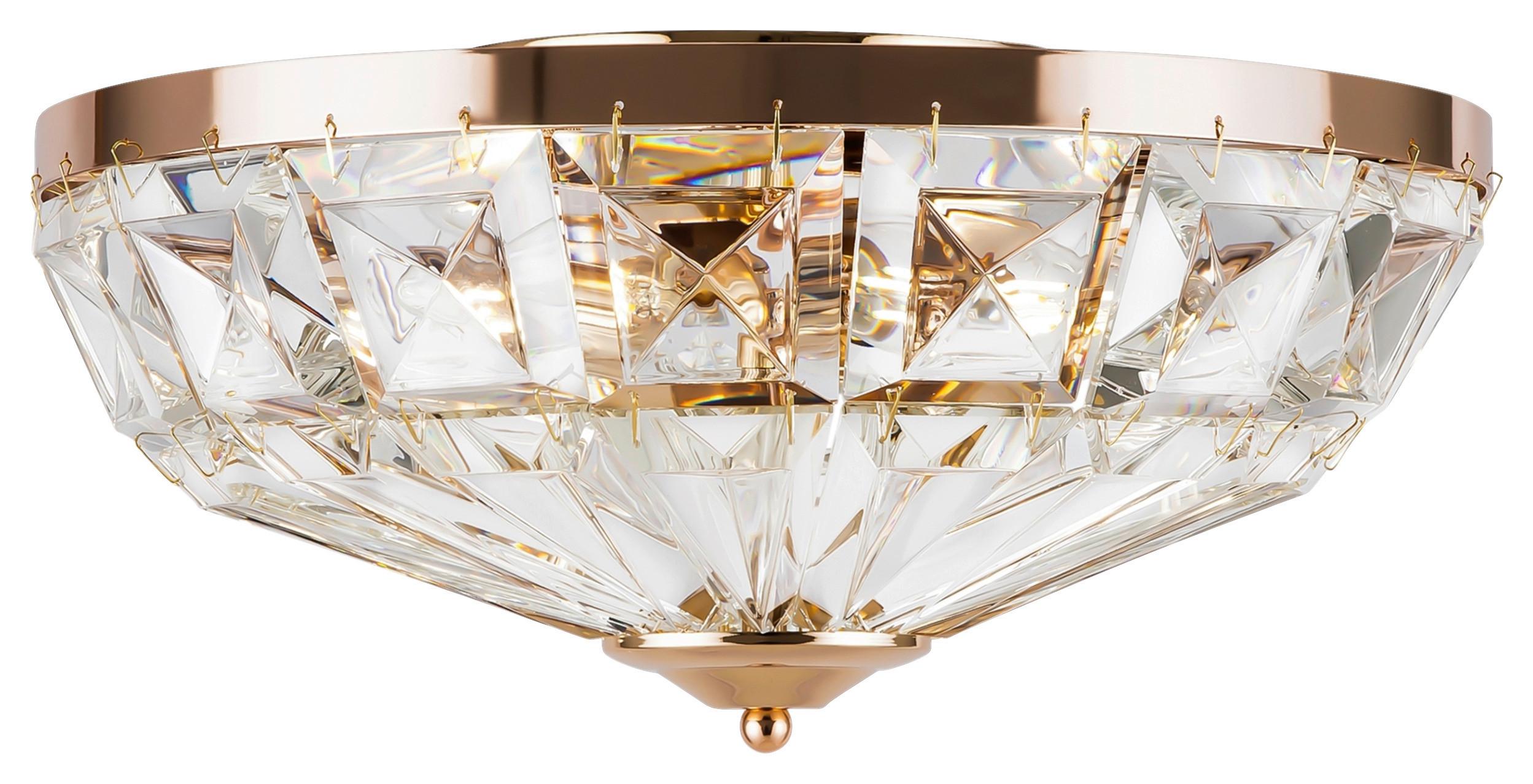DECKENLEUCHTE FACET - Goldfarben, Basics, Glas/Metall (39,6/19,2/39,6cm) - MAYTONI