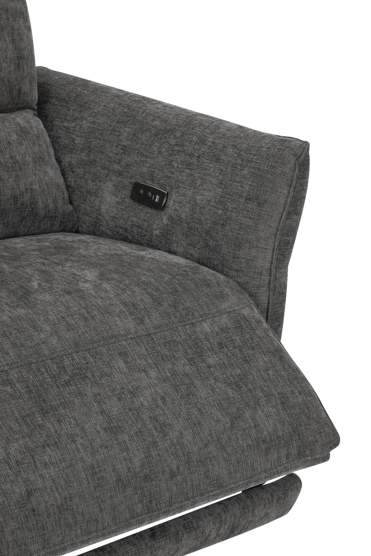 2-Sitzer-Sofa Cape Town Dunkelgrau - noir/gris foncé, Modern, métal/textile (200/98/93cm) - Mömax