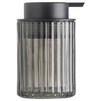 Seifenspender Jesper Dunkelgrau - Dunkelgrau, MODERN, Glas/Kunststoff (7,5/12,5cm) - Mömax