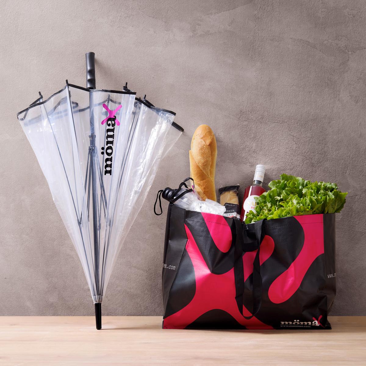 Dežnik Livia - L -Ext- - črna/prosojno, Moderno, kovina/umetna masa (103cm) - Mömax