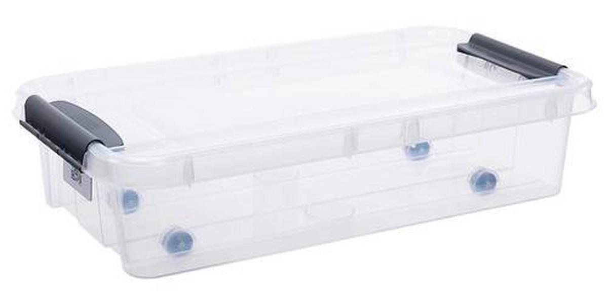 boîte de rangement sous lits Chaos ca. 31l - transparent, Modern, matière synthétique (72,5/39,5/17cm) - Modern Living