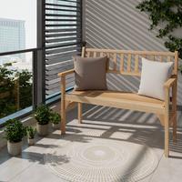 Gartenbank Hilda in Teakfarben - Teakfarben, Natur, Holz (120/89/55cm) - Mömax