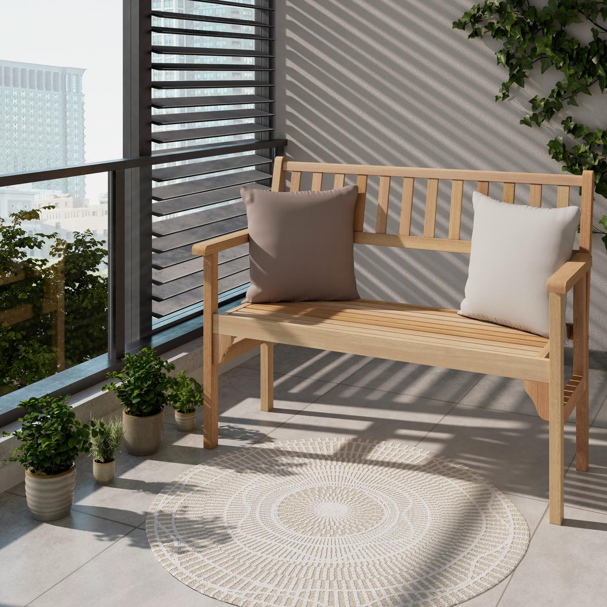 Gartenbank Hilda in Teakfarben - Teakfarben, Natur, Holz (120/89/55cm) - Mömax