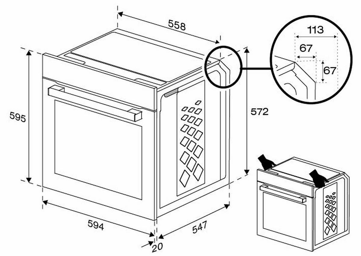 Einbaubackofen BBIE7300B Schwarz - Schwarz, MODERN, Metall (59,4/59,5/56,7cm) - Beko
