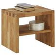 Nachtkästchen in Eiche Massiv - Eichefarben, ROMANTIK / LANDHAUS, Holz (45/38/36cm) - ZANDIARA