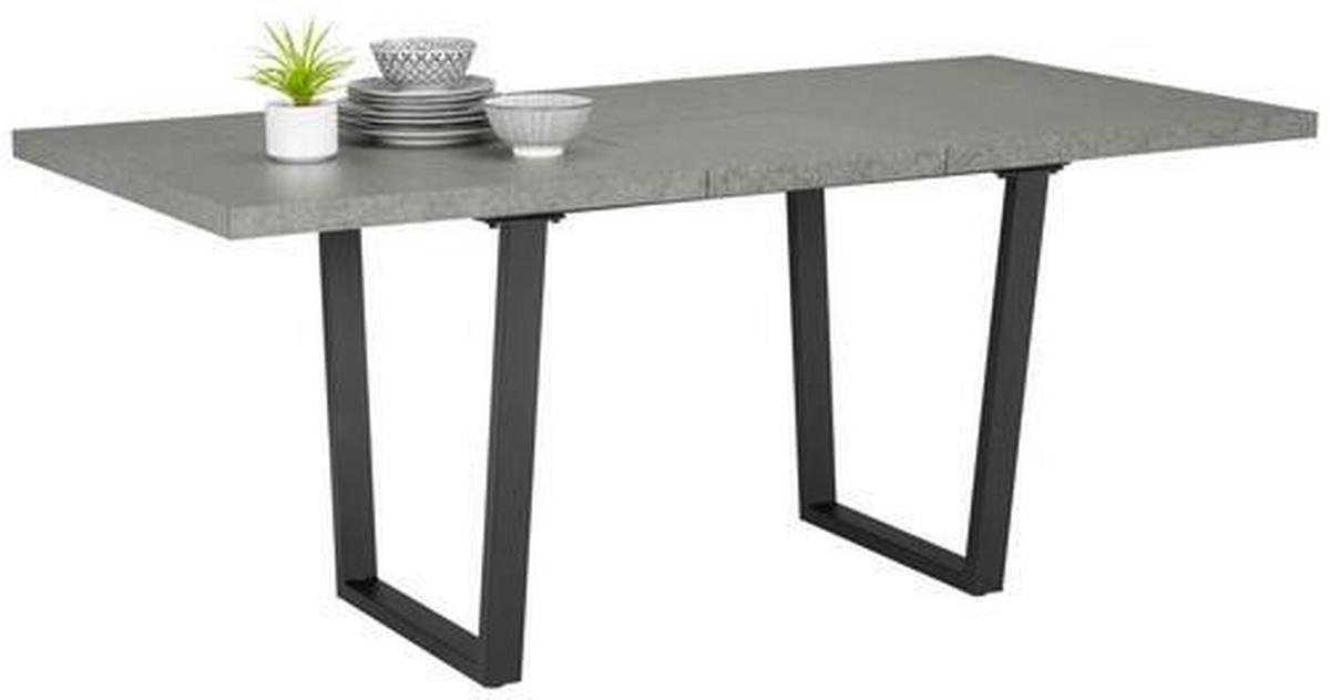 Ausziehtisch Nils Dunkelgrau ca. 140-180x85x76cm - Dunkelgrau/Schwarz, MODERN, Holzwerkstoff/Metall (140-180/85/76cm) - Mömax