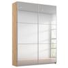 Ormar S Kliznim Vratima Reflect - srebrne boje/hrast Artisan, Moderno, staklo/drvni materijal (131/210/59cm) - Modern Living