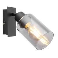 STRAHLER 15465-1  HADERA - Schwarz, Design, Glas/Metall (9/20/18cm) - Globo