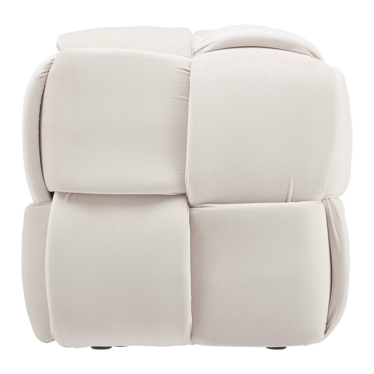 Ülőke Ella - bézs, Modern, textil/fa (47/47/47cm) - Bessagi Home