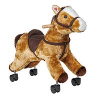 KONIK NA BIEGUNACH SPEEDY - brązowy, Basics, tworzywo sztuczne/metal (57/24/52cm) - My Baby Lou