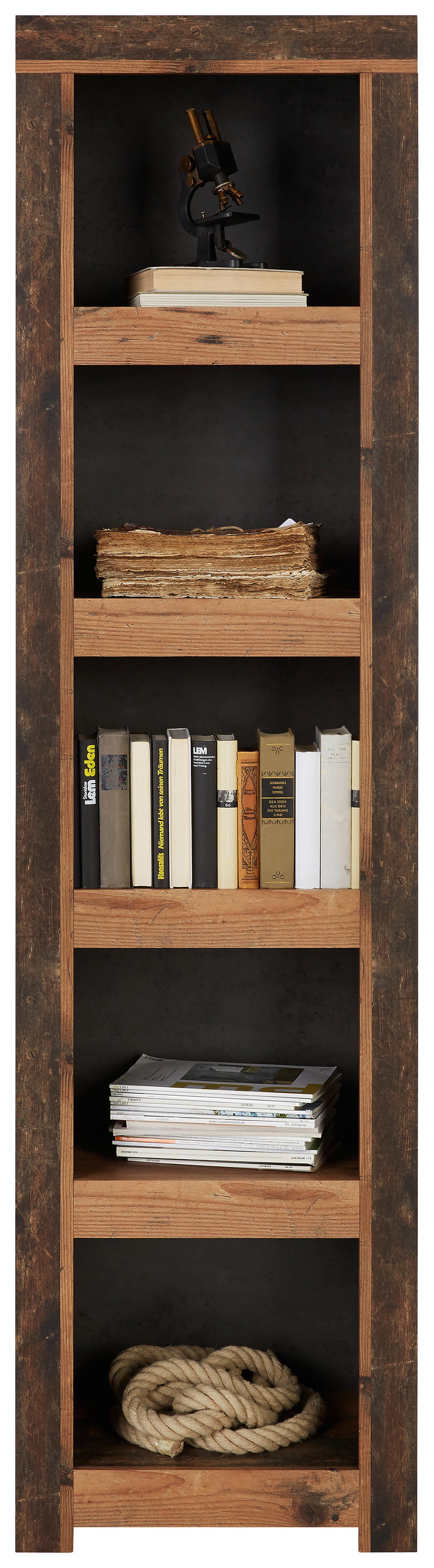 Regal in Braun/Dunkelgrau - Dunkelbraun, KONVENTIONELL, Holzwerkstoff/Kunststoff (56,2/217/36,3cm) - Mömax