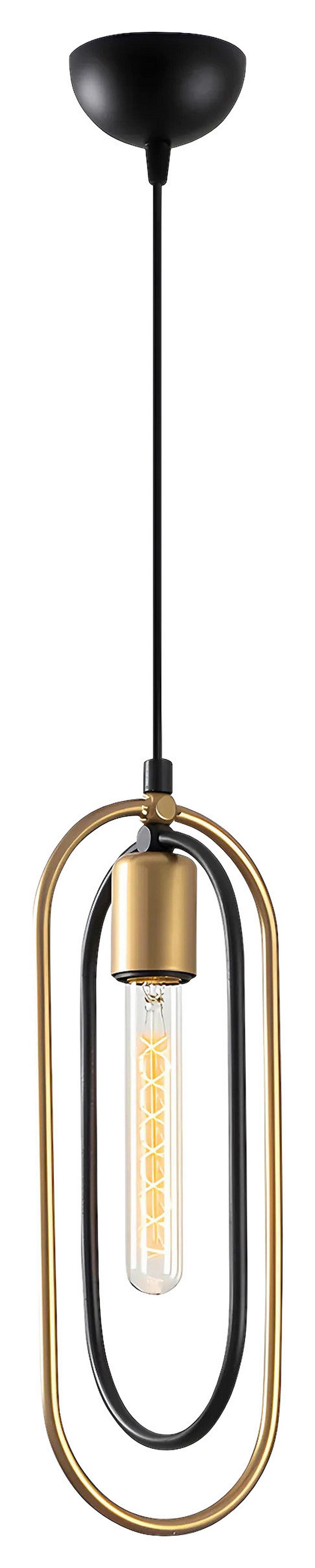 LAMPA WISZĄCA CERCO - 2011 - czarny/kolor złoty, Design, metal (32/132cm) - P & B