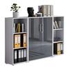 Aktenschrank Office Edition Sw Set 2 niedrig Grau/Anthrazit - Anthrazit Hochglanz/Grau, MODERN, Holzwerkstoff (173/114/33cm) - MID.YOU