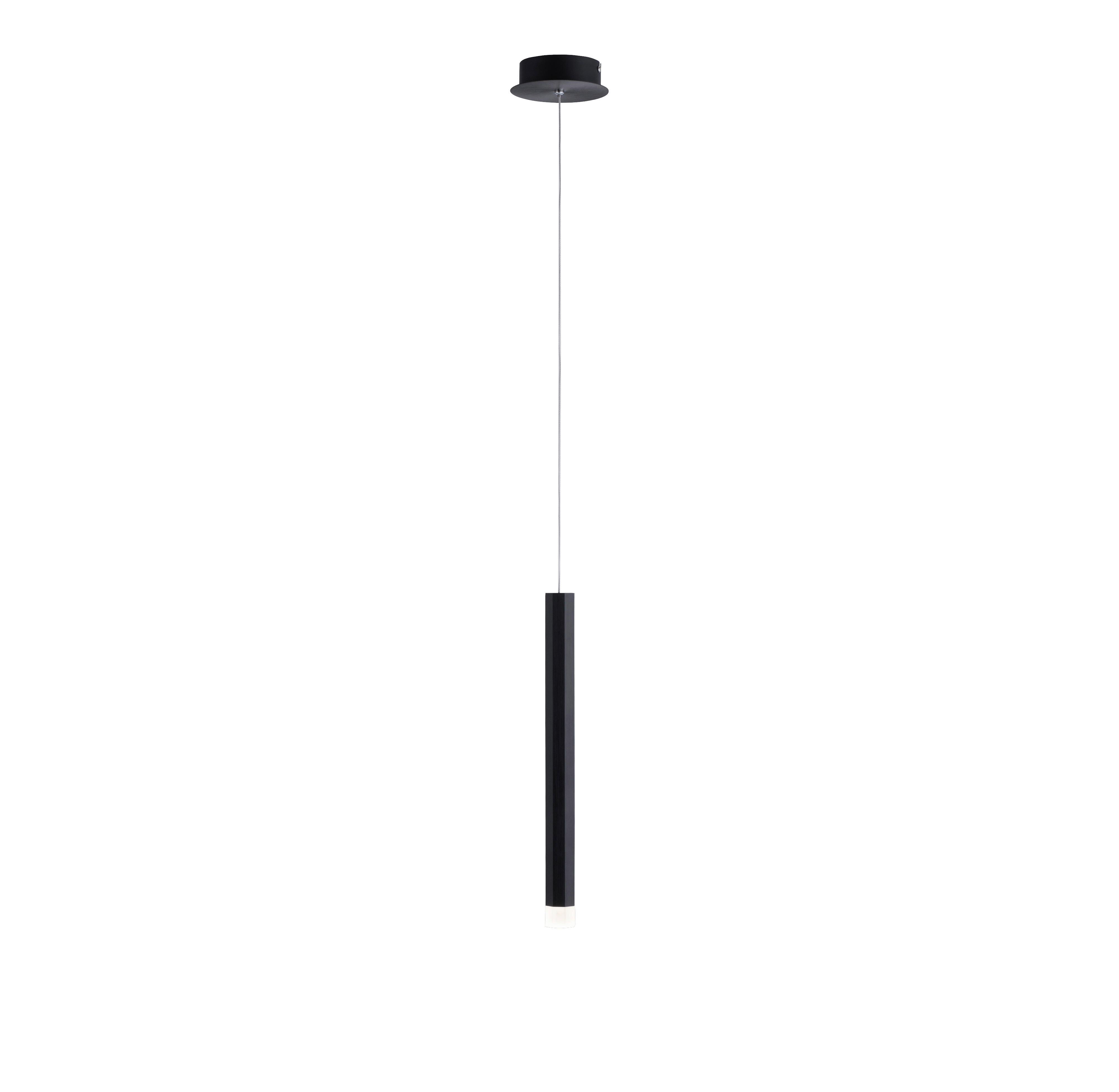 LED-Hängeleuchte Bruno max. 6 Watt - Schwarz, Design, Kunststoff/Metall (12/12/120cm)