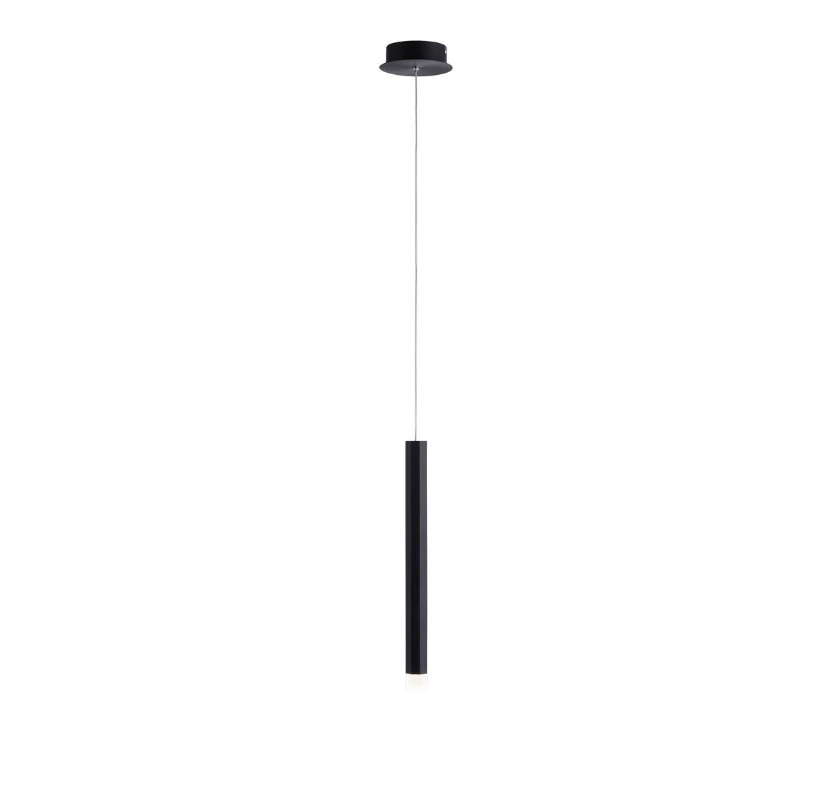 LED-Hängeleuchte Bruno max. 6 Watt - Schwarz, Design, Kunststoff/Metall (12/12/120cm)
