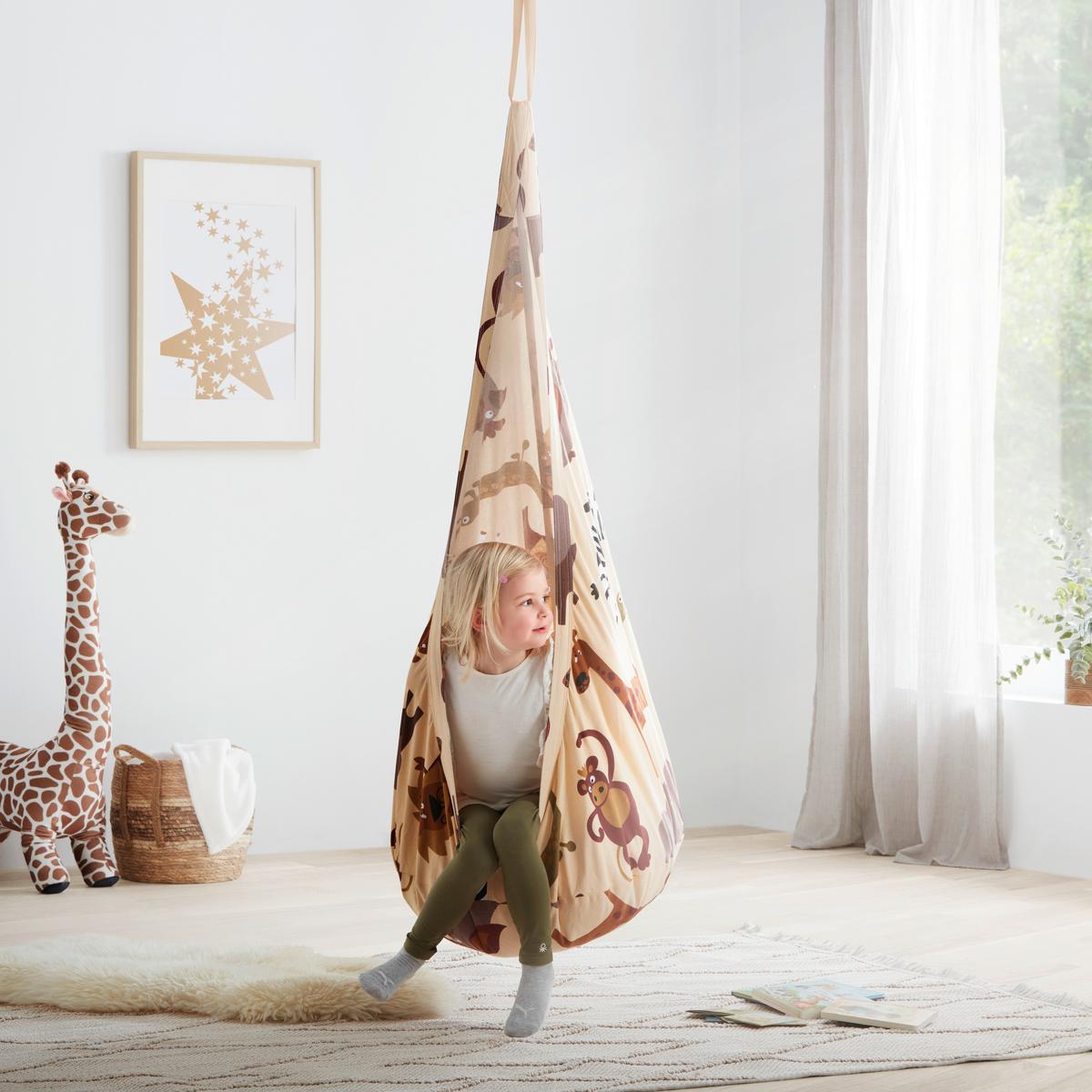 Hängehöhle Pooh Braun/Beige Webstoff - Beige/Braun, MODERN, Textil (70/150/70cm) - Bessagi Kids