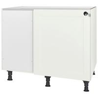 Eckunterschrank Cascada Weiß - Schwarz/Weiß, MODERN, Holzwerkstoff/Metall (125/87/65cm) - Nobilia