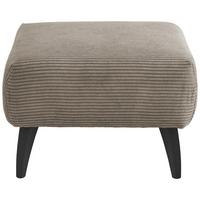 Hocker Colori Graubraun Cord - Graubraun/Schwarz, MODERN, Holz/Textil (66/44/66cm) - MID.YOU