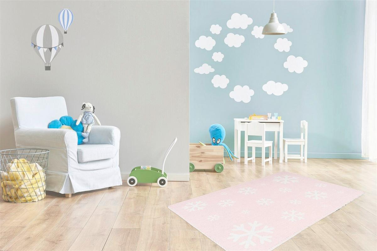 Kinderteppich Bambini 400 Rosa - Weiss/Rosa, Basics, Textil (120/180cm) - Kayoom