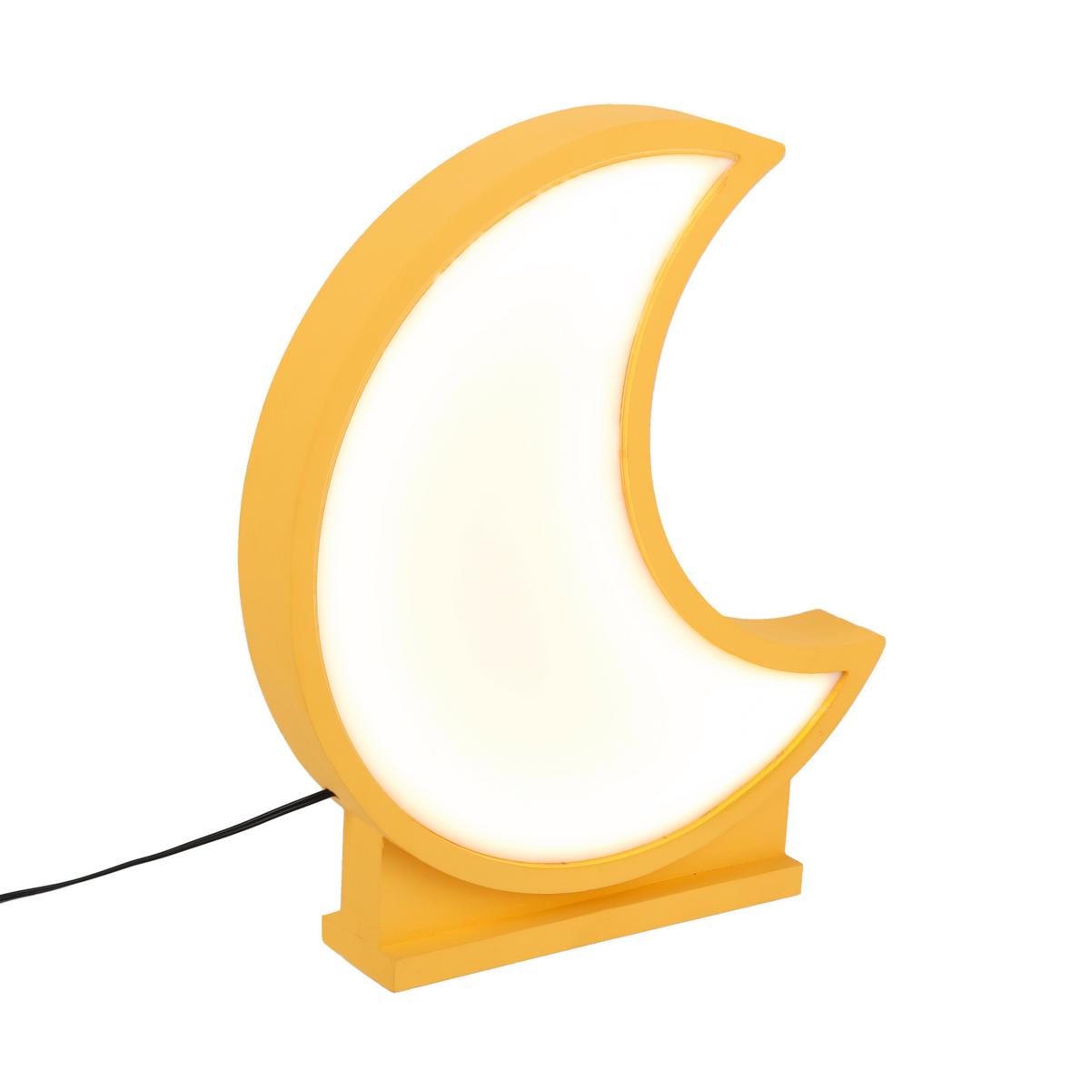Dječja Stolna Svjetiljka 41-10599 Moon - zlatne boje, Basics, drvni materijal/plastika (26/5/29.5cm)