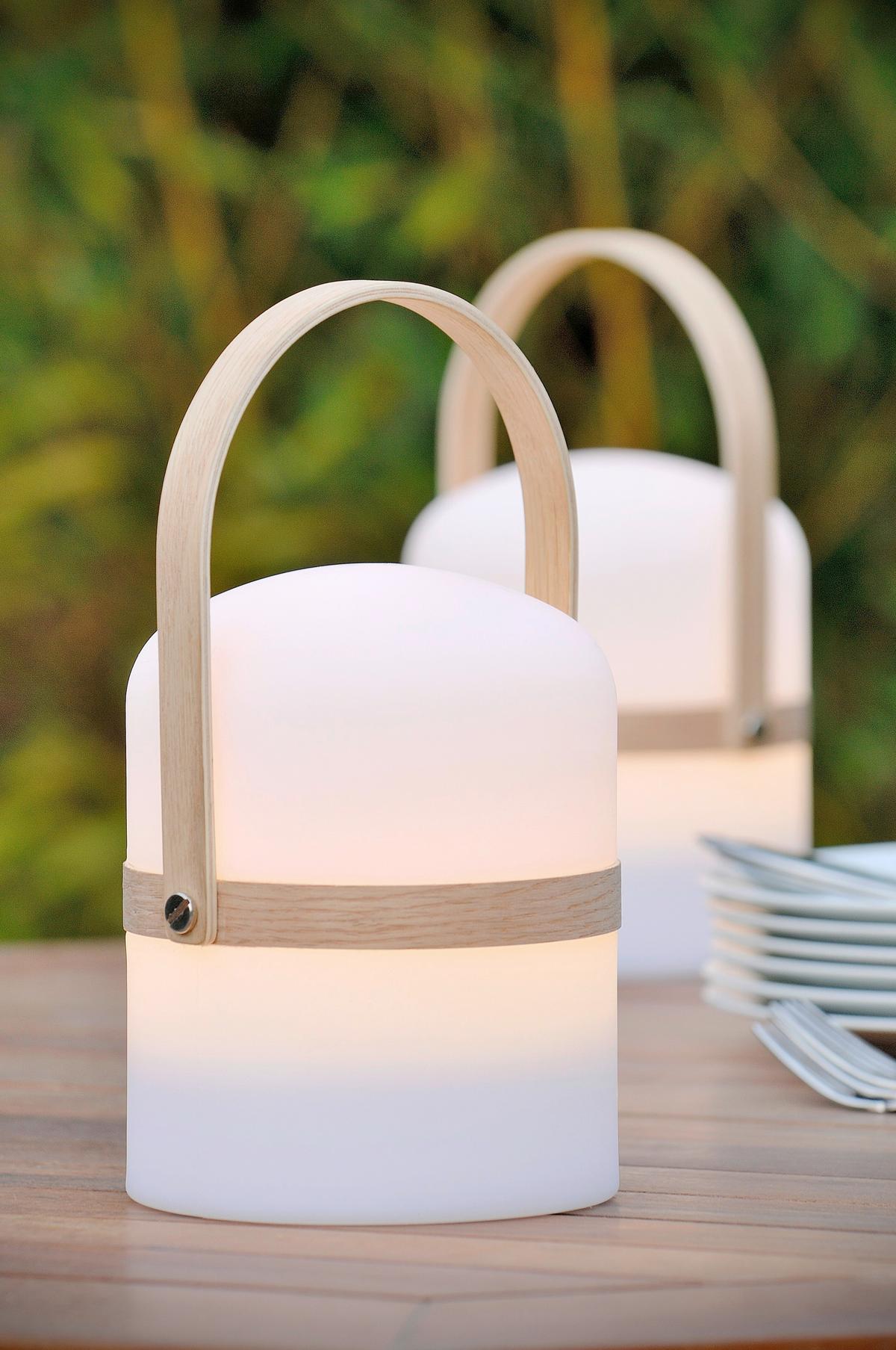 Led-aussenleuchte 06800/03/31 Joe - Hellbraun/Weiss, Basics, Holz/Kunststoff (14.5/26.5cm) - Lucide